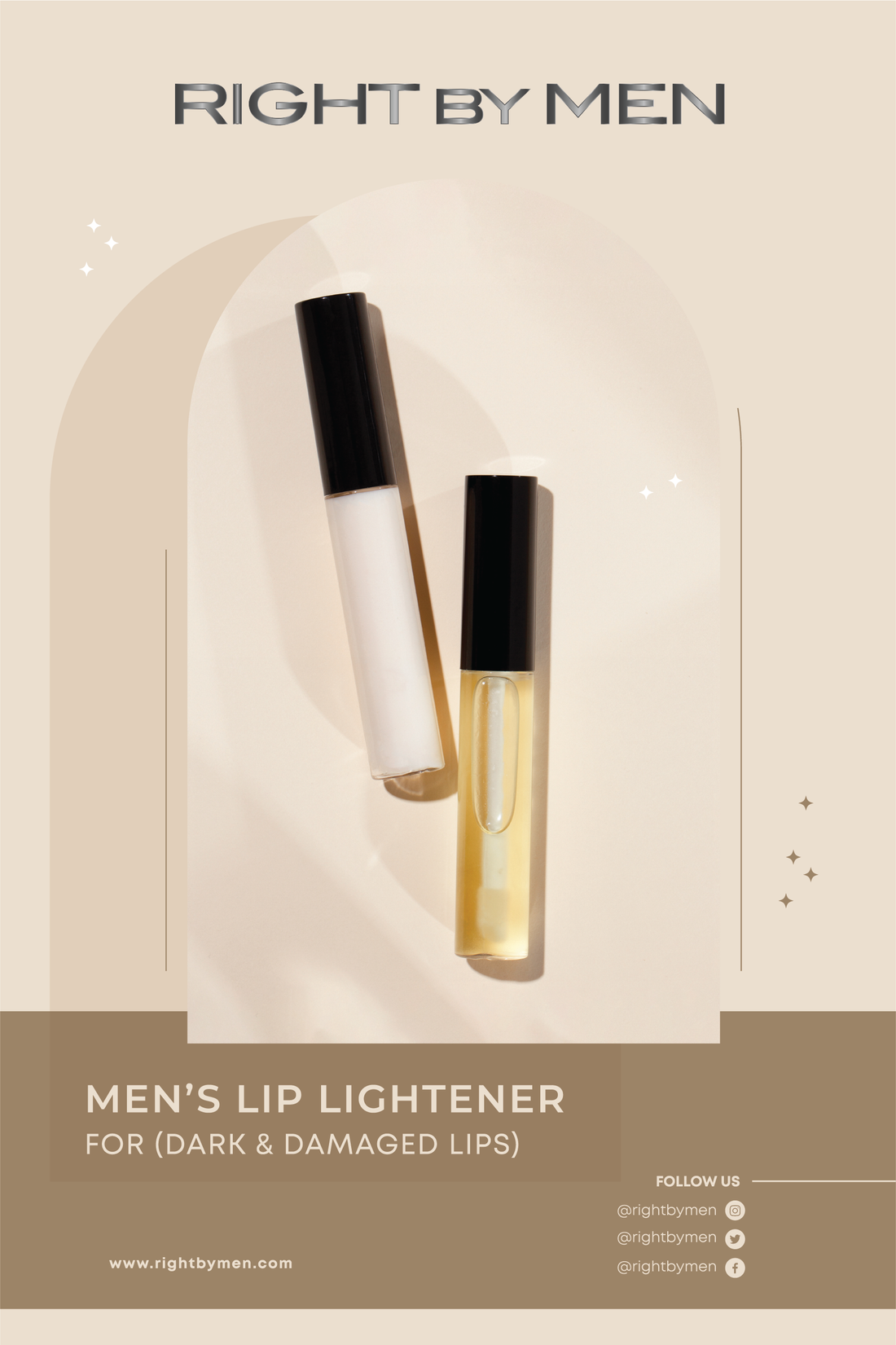 Men’s Lip Lightener for (Dark & Damaged Lips)